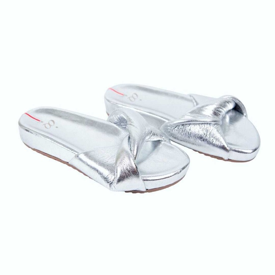 Zapatos OQ Shoes | Sandalia Plana Gracia Plata