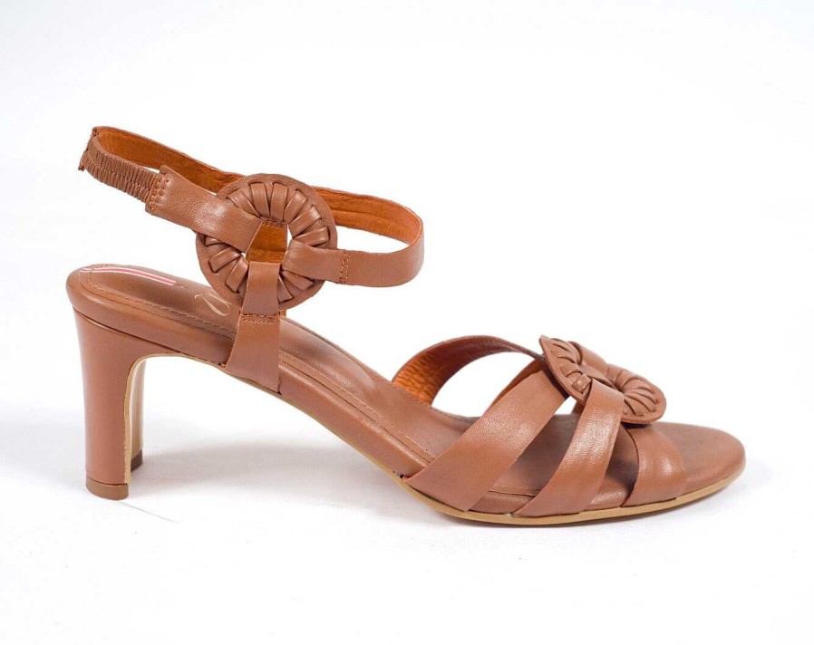 Zapatos OQ Shoes | Sandalia Con Tacon Dali 5.5 Miel