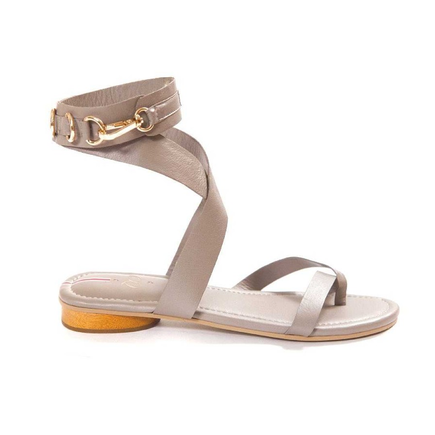 Zapatos OQ Shoes | Sandalia Plana Rio Taupe